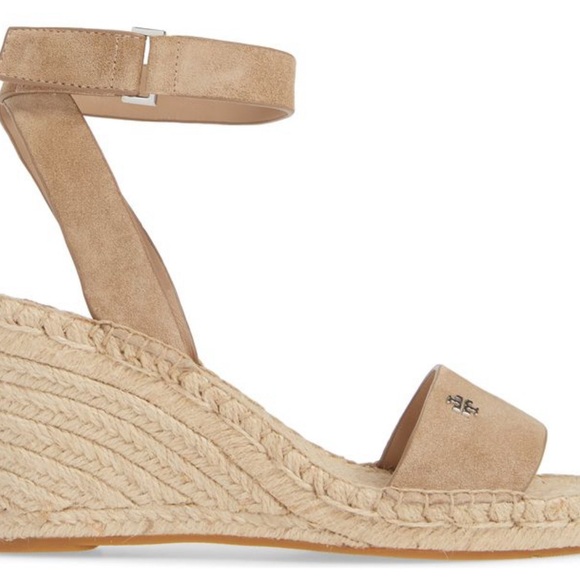 TORY BURCH Beige Espadrille Wedge Sandals - Picture 2 of 9